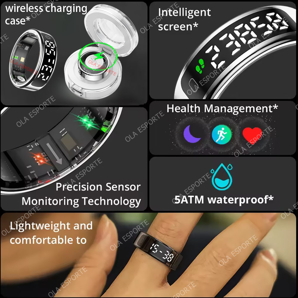 R13 Smart Ring with Display Sc - đánh giá và giá Smart Ring Health