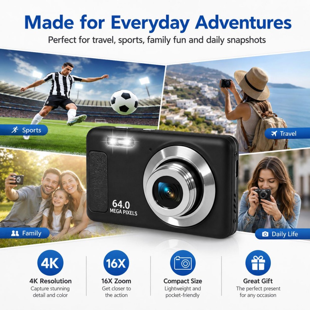 4K Ultra HD Portable Digital C - đánh giá và giá Electronic Gadgets For Home