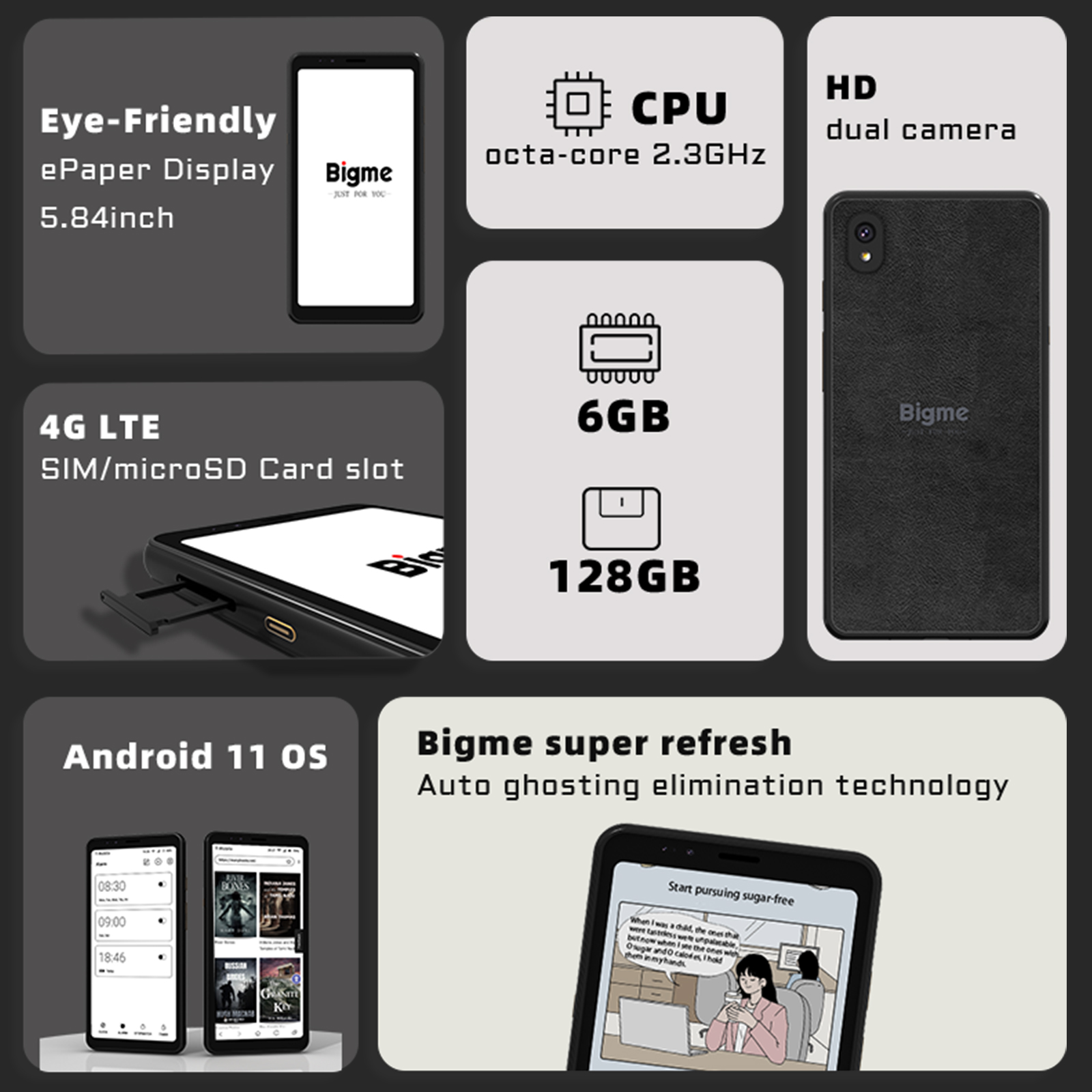 BIGME Hibreak Ebook Reader 5.8 - đánh giá và giá E-Ink Tablet Reader