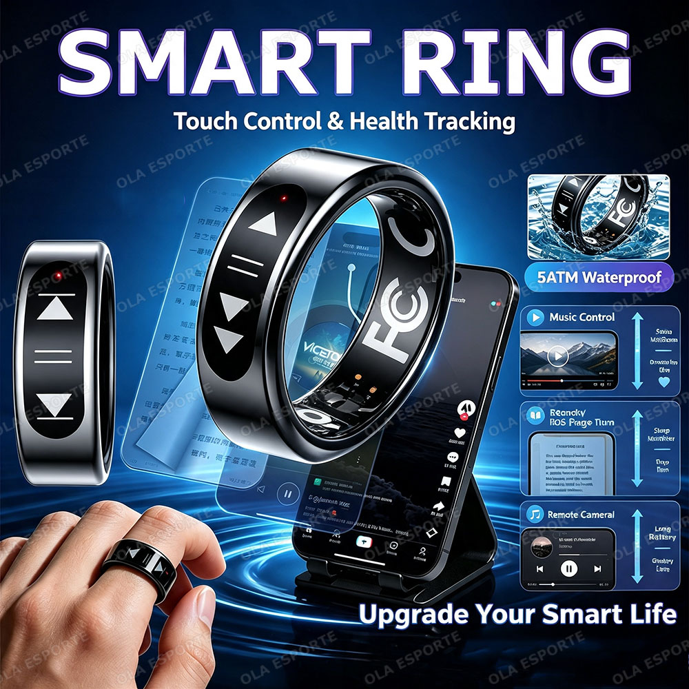 New Touch Control Smart Ring E - đánh giá và giá Smart Ring Health